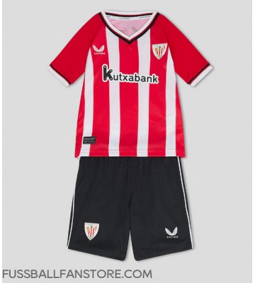 Athletic Bilbao Replik Heimtrikot Kinder 2023-24 Kurzarm (+ Kurze Hosen)